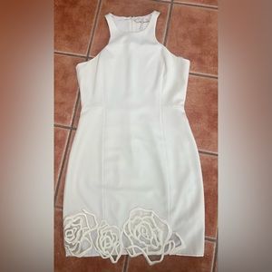 Halston Heritage white midi dress size 12